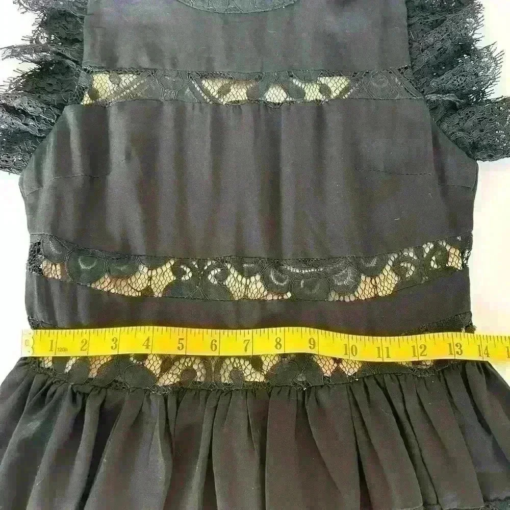 NWT Laklook Black Lace Tiered Maxi Dress - Picture 5 of 8